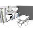 Cocina Isla Mini Brillo