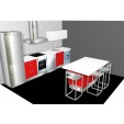 Cocina Isla Mini Brillo