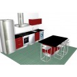 Cocina Isla Mini Brillo