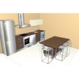 Cocina Isla Mini Brillo