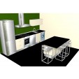 Cocina Isla Mini Brillo