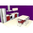 Cocina Isla Mini Brillo