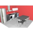 Cocina Isla Mini Brillo